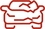 crashed car icon red