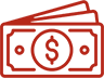 dollar icon red