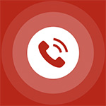 phone icon on red background